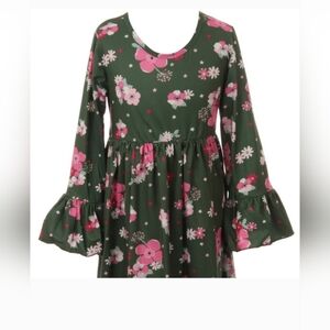 NWOT Long Sleeve Floral Girls Dress 6/7